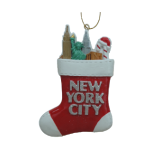 New York Stocking Christmas Ornament