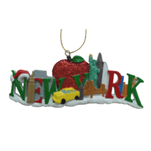 New York Holiday Ornament – Iconic 'New York' Text