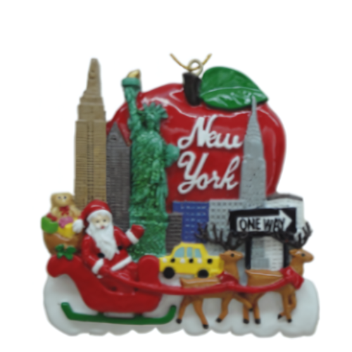 New York Big Apple Christmas Ornament