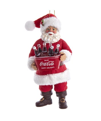 5" Fabriché™ Coca-Cola® Santa With Bucket Ornament
