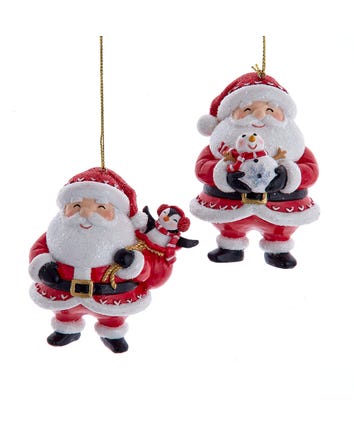 Santa Ornaments, 2 Assorted