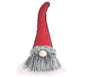 RED GNOME WITH WHIP STITCHING ON HAT