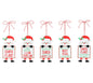 SANTA HOLDING SIGN WOOD ORNAMENTS