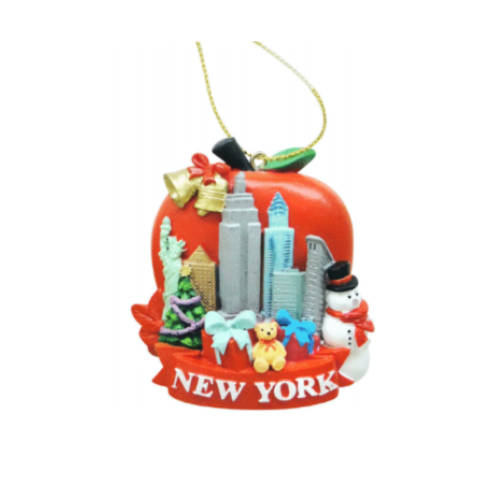 Big Apple NYC Ornament – New York Landmarks, Christmas Tree & Snowman