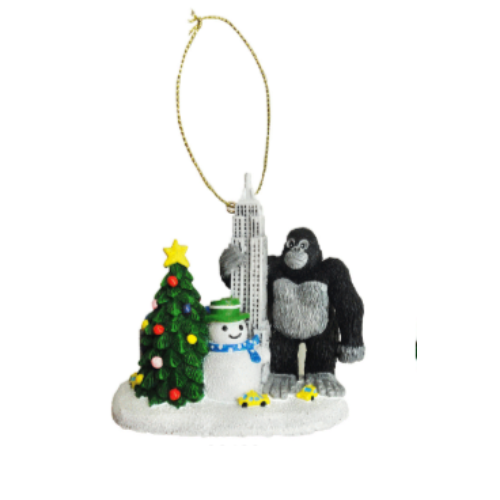 NYC Holiday Ornament – King Kong, Snowman & Christmas Tree
