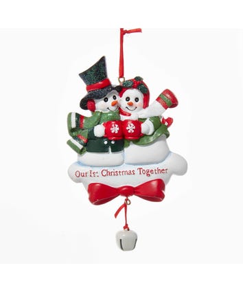 "Our 1st Christmas Together" Snow Couple Ornament