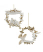 Platinum Dove Wreath Ornament For Personalization
