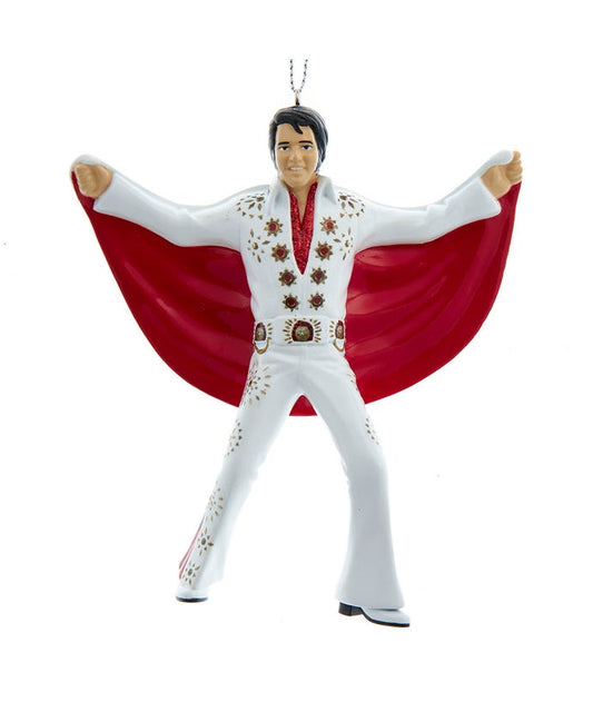 Elvis Presley® In White Suit With Red Cape Ornament
