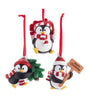 Penguin With Hat and Scarf Ornaments, 3 Assorted