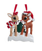 Rudolph The Red Nose Reindeer® & Clarice Family of 2 Ornament For Personalization